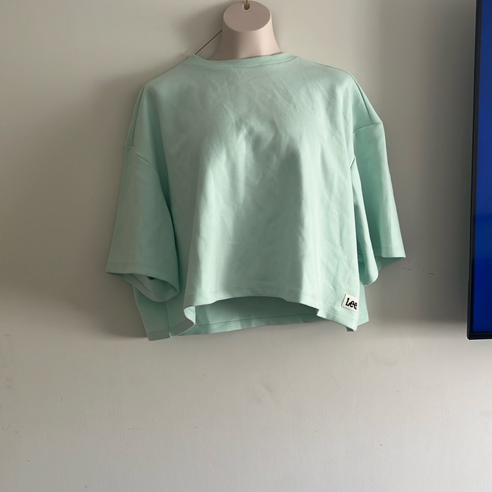 Lee, mint green crop top, Size: XXL